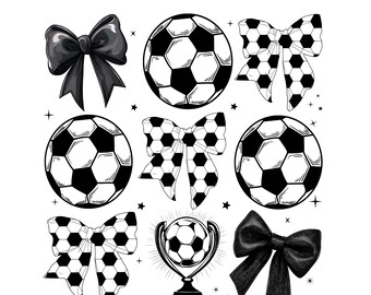 Retro Soccer Bow Png, Soccer Bow Png, Game Day Png, Coquette Soccer Png, Soccer Mom Shirt Png, Fall Sports Png, Sublimation Design