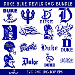 16 Duke Blue Devils Svg Png Designs, Duke Blue Devils Svg Png, Svg For Shirts, Vector Files, Duke Silhouette, Digital Download, Cricut