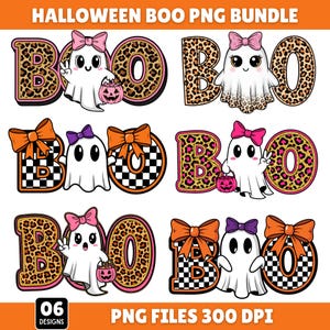 Boo Png, Halloween Png, Ghost Png, Leopard Spooky Coquette Png, Leopard Ghost Png, Preppy Halloween, Trendy Halloween Png, Instant Download