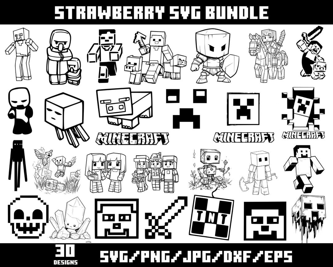 Minefactory Svg Minecraft Svg Bundle, Gaming Mine Svg, Gift for Gamer, Video Game Svg ...