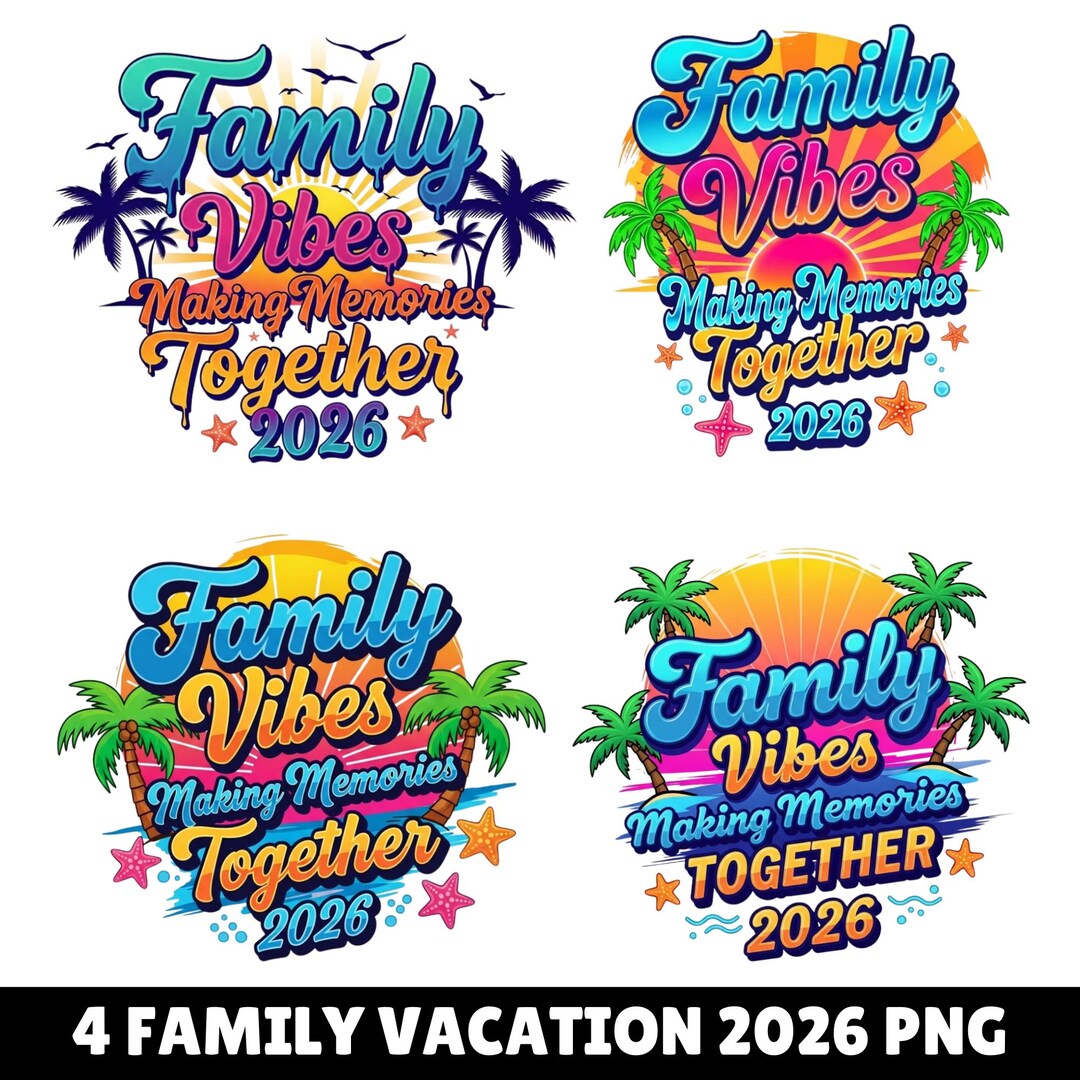 Family Vacation 2026 PNG Bundle, Matching Family Trip Shirt Design ...