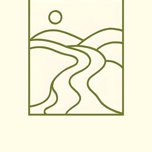 cartel paisaje minimalista