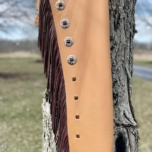 HandMade Cowboy Carving Short Chinks Chap Leather Unisex Chap Cowgirl Pants Chaps Rodeo Style Ranch Equesterian Gifts For Women,Gift For Men