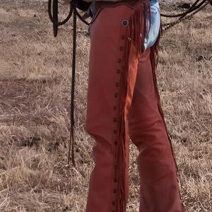 HandMade Cowboy Short Chinks Chap Leather Unisex Chap Cowgirl Pants Chaps Rodeo Style Ranch Equesterian Pants Gifts For Women, Gifts For Men