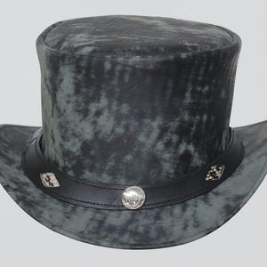 Leren hoed Buffalo Five Cent Band handgemaakte cilinderhoed lederen steampunk cilinderhoed gotische hoed Victoriaanse hoed cowboy Halloween-hoed cadeau voor mannen