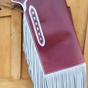 Crafted Cowboy Long Chap Maron Leather Unisex Chap Cowgirl Pants Chaps Rodeo Style Ranch Equesterian Wear Gifts For Women, Gifts For Men