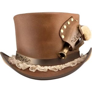 Leren hoed mesh Victoriaanse handgemaakte hoge hoed leer (niet inbegrepen) Steampunk hoge hoed gotische hoge hoed Victoriaanse hoed Halloween hoed geschenken