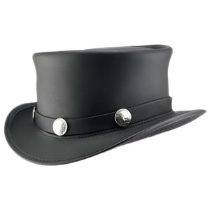 Leren hoed Buffalo Five Cent Band handgemaakte cilinderhoed lederen steampunk cilinderhoed gotische hoed Victoriaanse hoed cowboy Halloween-hoed cadeau voor mannen