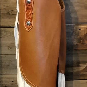 HandMade Cowboy Carving Short Chinks Chap Leather Unisex Chap Cowgirl Pants Chaps Rodeo Style Ranch Equesterian Gifts For Women,Gift For Men