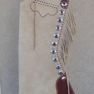 Crafted Cowboy Long Chap Suede Leather Unisex Chap Cowgirl Pants Chaps Rodeo Style Ranch Equesterian Wear Gifts For Women, Gifts For Men