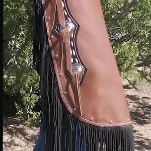 Hand Made Cowboy Chaps Leather Unisex Chap Cowgirl Pants Long Chap Rodeo Style Ranch Wear Equesterian Pants Wear Gift For Women,Gift For Men