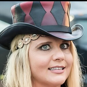 Leren hoed diamant geslepen kroon stijl handgemaakte hoge hoed lederen steampunk hoge hoed gotische hoed Victoriaanse hoed cowboy halloween hoed cadeau voor mannen