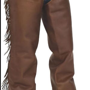 HandMade Cowboy Short Chinks Chap Leather Unisex Chap Cowgirl Pants Chaps Rodeo Style Ranch Equesterian Pants Gifts For Women, Gifts For Men