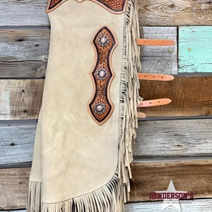 Hand Made Cowboy Chaps Leather Unisex Chap Cowgirl Pants Long Chap Rodeo Style Ranch Wear Equesterian Pants Wear Gift For Women,Gift For Men