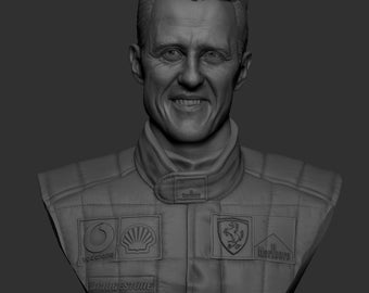 Buste van Michael Schumacher, Driver Sculpture