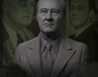 Borstbeeld van Franklin Delano Roosevelt, voormalig president van de VS