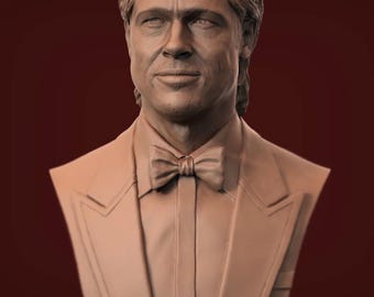 Borstbeeld van Brad Pitt, Amerikaanse acteur