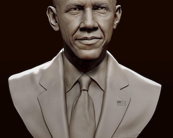 Borstbeeld van Barack Obama, voormalig president van de VS