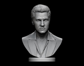 Bust of Elvis Presley, The King of Rock and Roll Sculpture