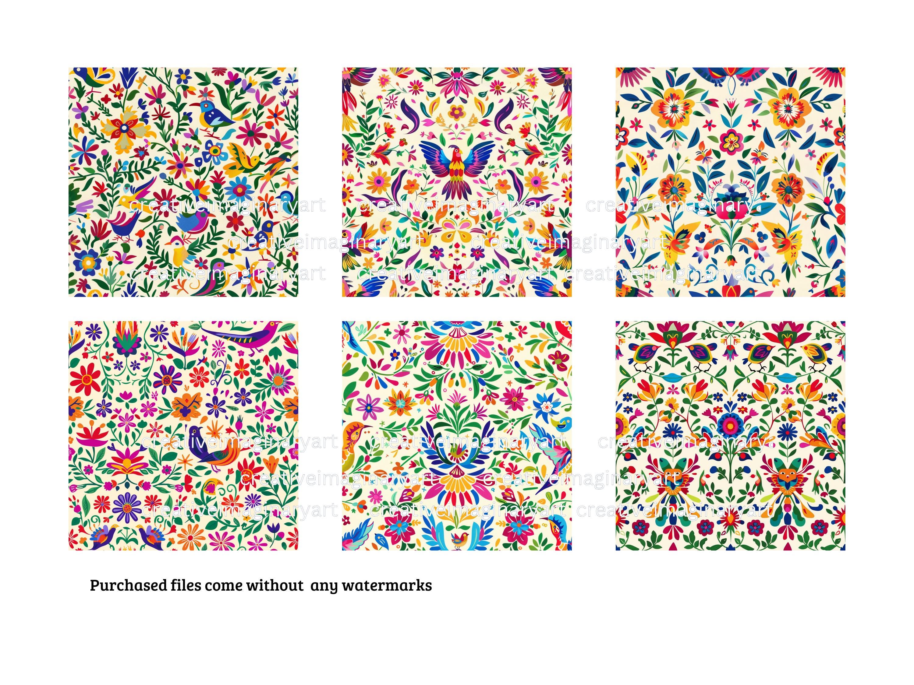 Mexican Otomi Digital Paper Pack: 22 Seamless Fiesta Patterns (digital ...