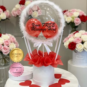 HOT AIR Medium Crystal Balloon Gift Happy Mothers Day Happy Birthday Congratulations Perfect for Special Occasion Hot Air Balloon Style