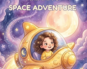 Ariana's Space Adventure Storybook, AI Illustrated Children's Book (PDF Download)