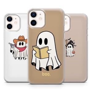 Ghost Phone Case Cute Cool Cover for iPhone 16Pro, 15, 14, 13, 12, Samsung S25, S24Ultra, S23FE, S22, A16, A55, Pixel 9Pro, 8