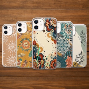 Boho Phone Case Spiritual Hippie Design | Protective Cover | iPhone 16/15/14/13/12, Samsung S25/S24 Ultra/S23 FE/S22, Pixel 9 Pro/8