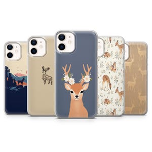 Deer Phone Case Bambi Forest Cover for iPhone 16Pro, 15, 14, 13, 12, Samsung S25, S24, S23FE, S22, A16, A56, Pixel 9, 9Pro, 8A