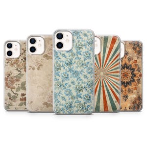 Vintage Phone Case Retro Pattern Cover for iPhone 16Pro, 15, 14, 13, 12, Samsung S25, S24, S23FE, S22, A16, A56, Pixel 9, 9Pro, 8A