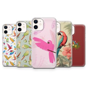 Parrot Phone Case Cute Cool Cover for iPhone 16Pro, 15, 14, 13, 12, Samsung S25, S24Ultra, S23FE, S22, A16, A55, Pixel 9Pro, 8