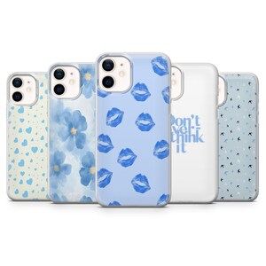 ベビーブルーの携帯電話ケース、iPhone 16Pro、15、14、13、12、Samsung S25、S24Ultra、S23FE、S22、A16、A55、Pixel 9Pro、8用、美しくクールなカバー