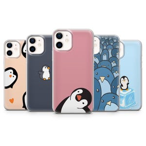 Penguin Phone Case Cute Cool Cover for iPhone 16Pro, 15, 14, 13, 12, Samsung S25, S24Ultra, S23FE, S22, A16, A55, Pixel 9Pro, 8