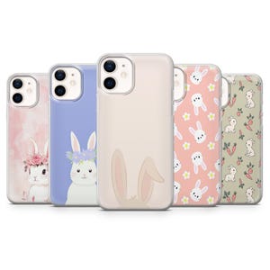 Bunny Ears Phone Case Rabbit Carrot Cover for iPhone 16Pro, 15, 14, 13, 12, Samsung S25, S24, S23FE, S22, A16, A56, Pixel 9, 9Pro, 8A