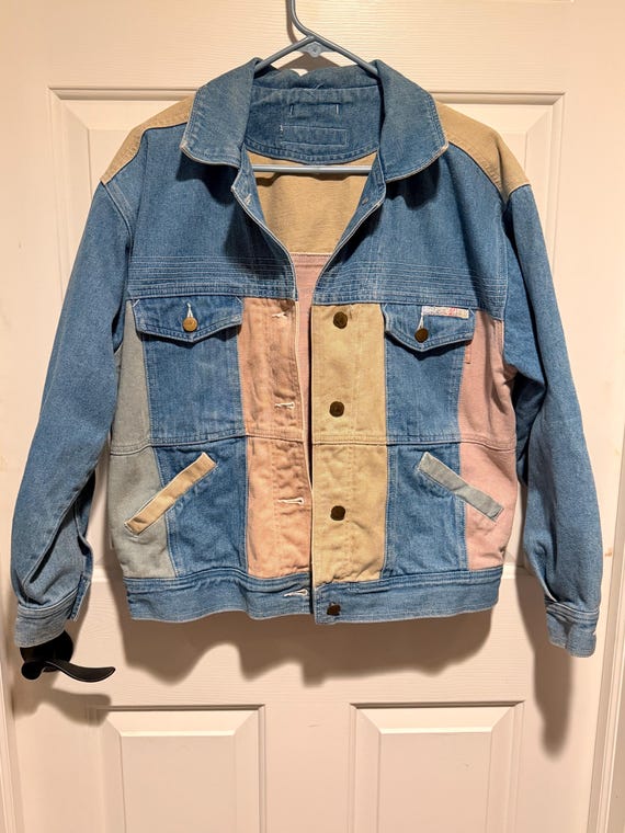 Vintage TOGETHER Patchwork Denim Jacket – 90s Y2K… - image 8