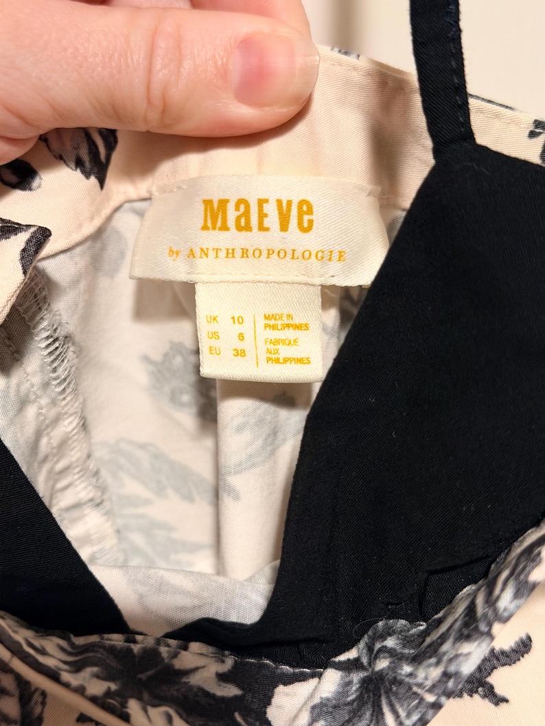 Maeve by Anthropologie Toile Jumpsuit – Size 6 – Floral & Nature Print – Pockets – Chic and Feminine image 6