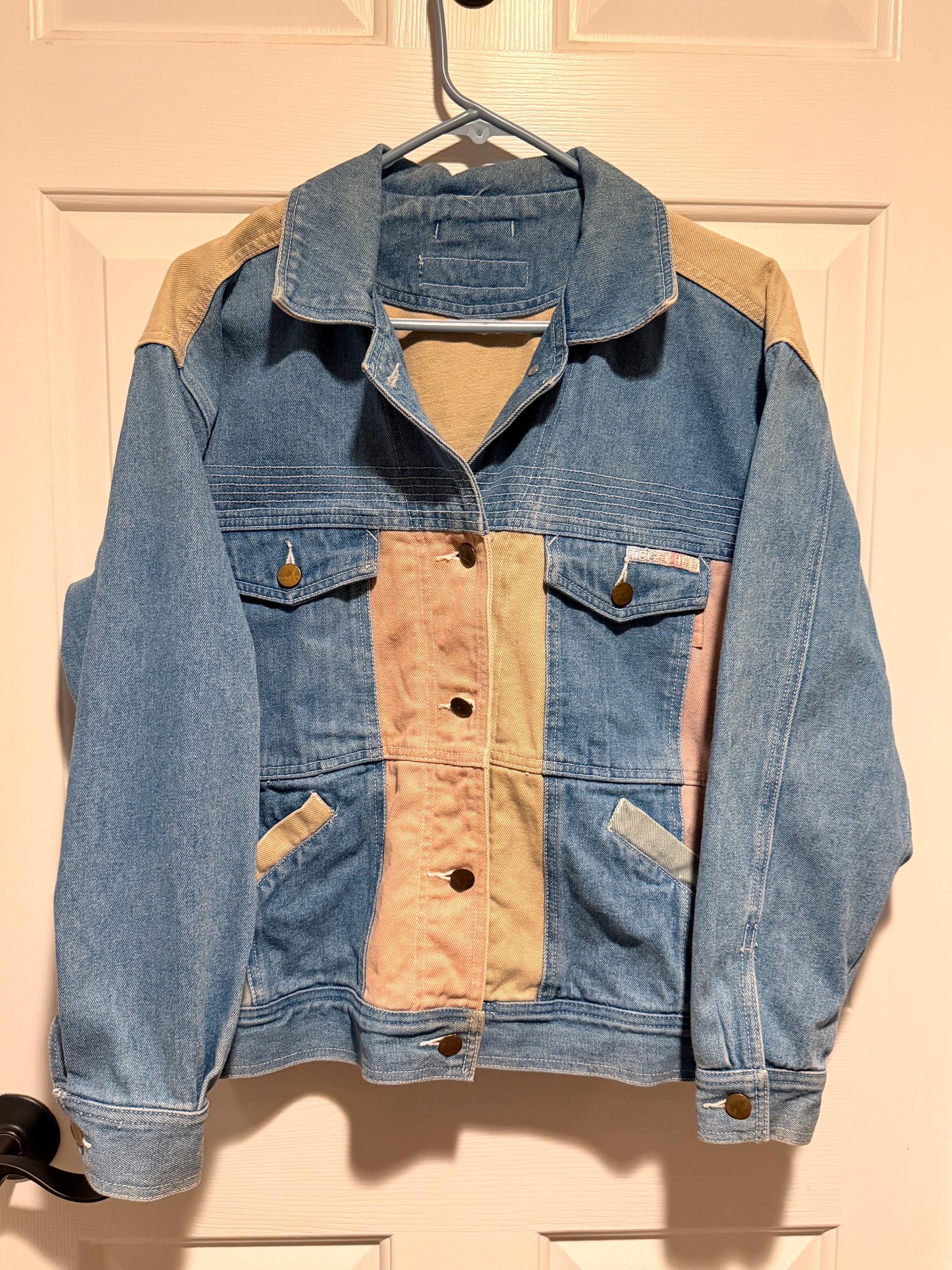 Patchwork Denim Jacket - Etsy