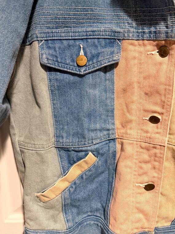 Vintage TOGETHER Patchwork Denim Jacket – 90s Y2K… - image 3
