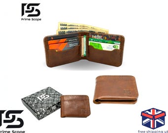Crazy Horse Leather Wallet | Handmade Hand-Stitched Men’s Slim-Wallet | Vintage Distressed Leather Card Holder