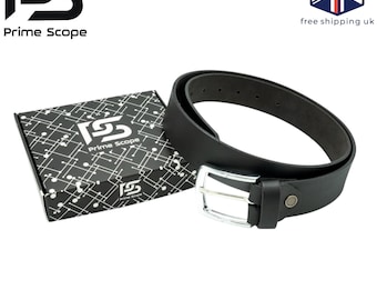 Black Genuine Hide Men’s Accessory | Luxury Full Grain Waistpiece | Birthday Gift Him Anniversary