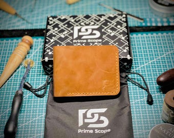 Handmade Full-Grain Leather Bifold Wallet – Brown, Everyday Carry