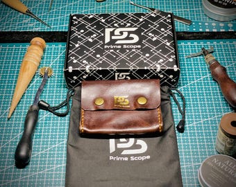 Handmade Men's Brown Leather Wallet – Artisan Crafted, Timeless Style With Brass Buttons