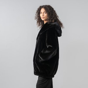 Blackgama Long Mink Fur Bomber Jacket