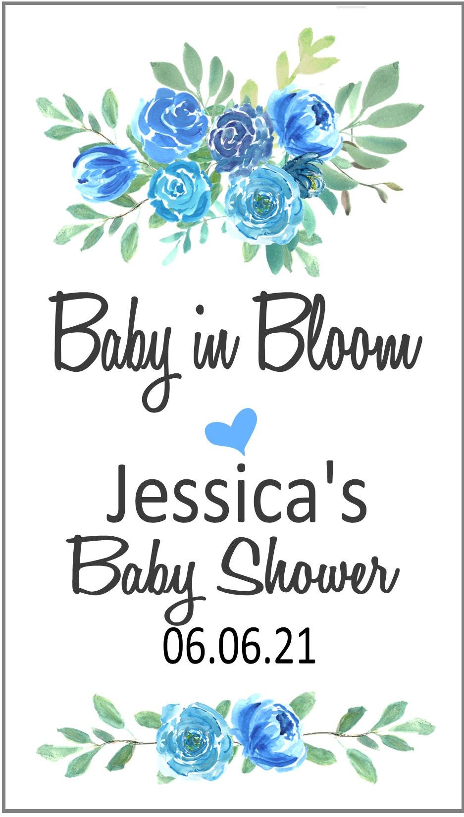 Baby in Bloom Seed Packet Favors Blue Flowers for Baby Boy Etsy