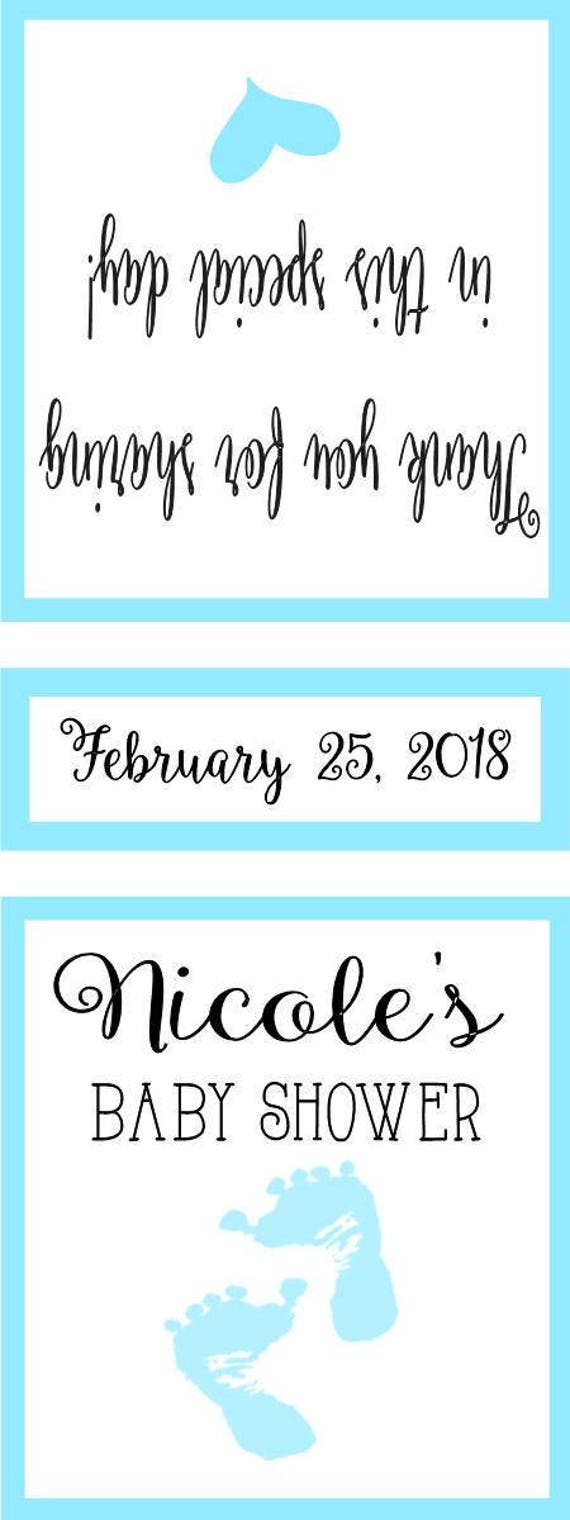 pink 7 TIC78835 baby announcement 6 Baby shower tic tac labels baby feet printed with adhesive backing mint or blue set of 25