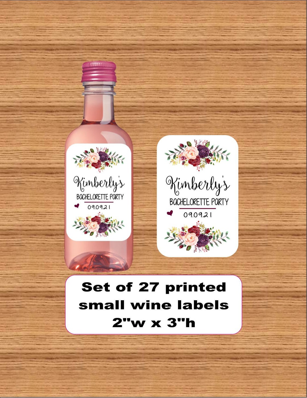 Bachelorette Mini Wine Labels Printables