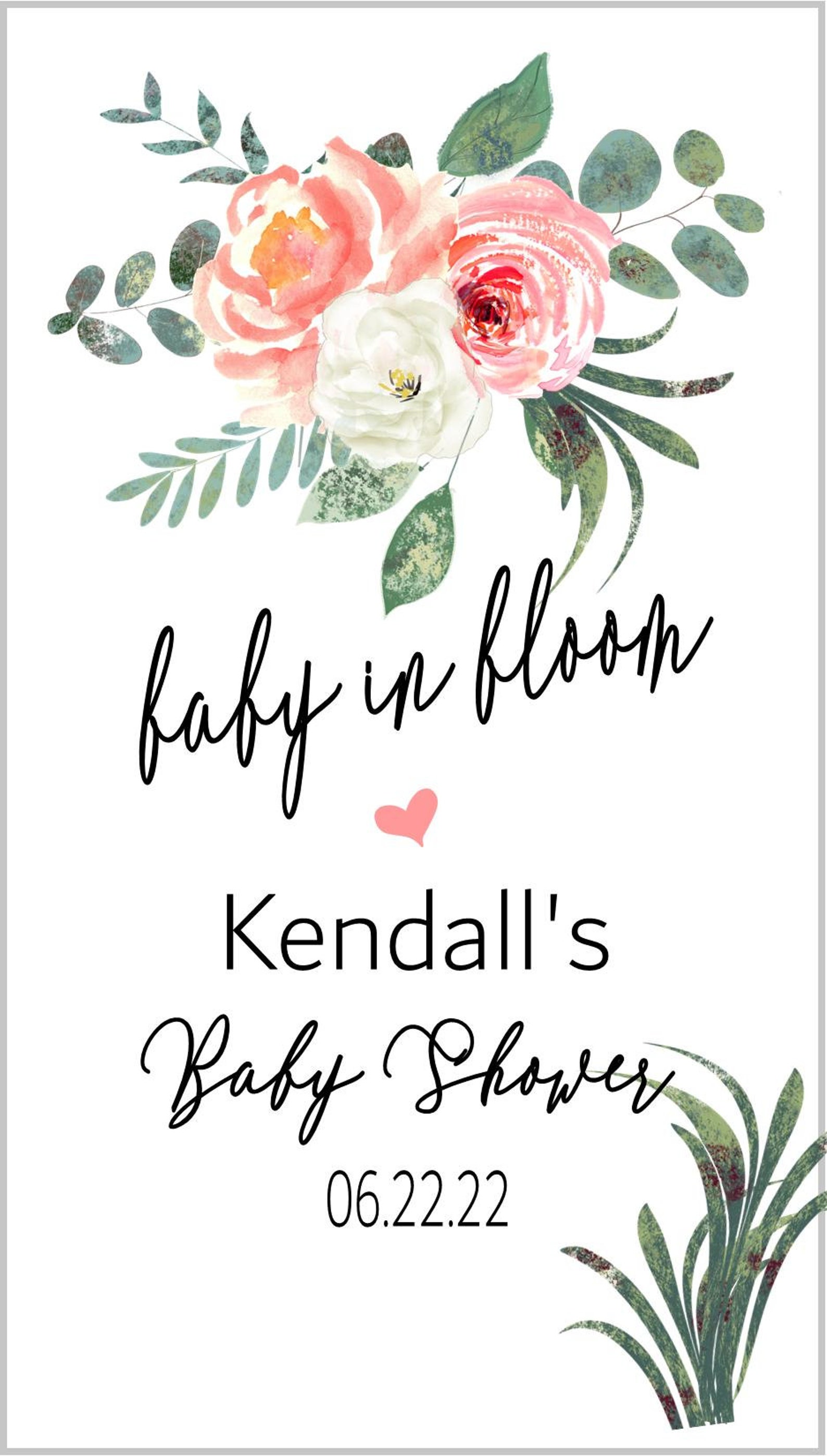 Baby in Bloom Seed Packet Favors Pink Flowers for Baby Girl Etsy