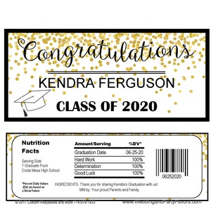Graduation Candy Bar Wrapper favor, instant download editable Printable Confetti - GRA1221 DIY (1- PDF file)  or any year