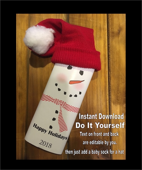 Christmas Snowman Candy Bar Wrapper Instant Download Editable - Etsy