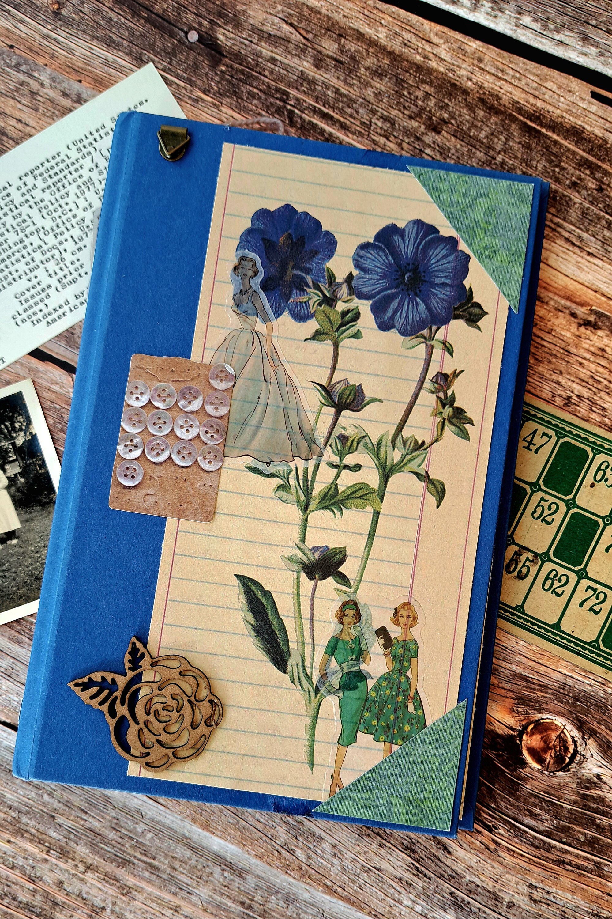 Blue Junk Journal - Etsy